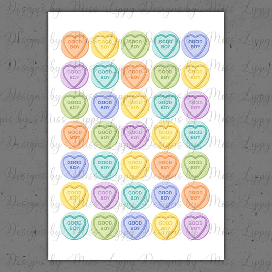 Adult Praise Sticker Sheet - Good Boy