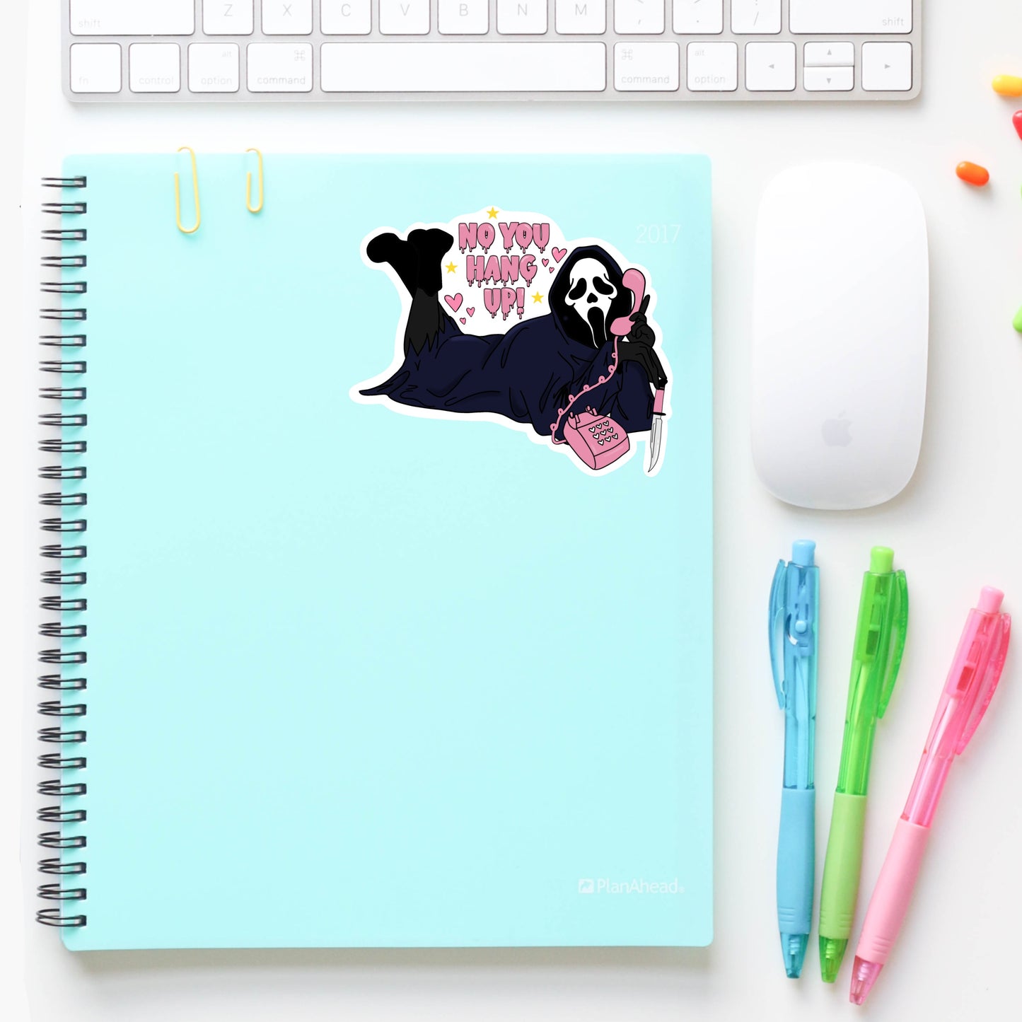 Ghostface Sticker - You Hang up!