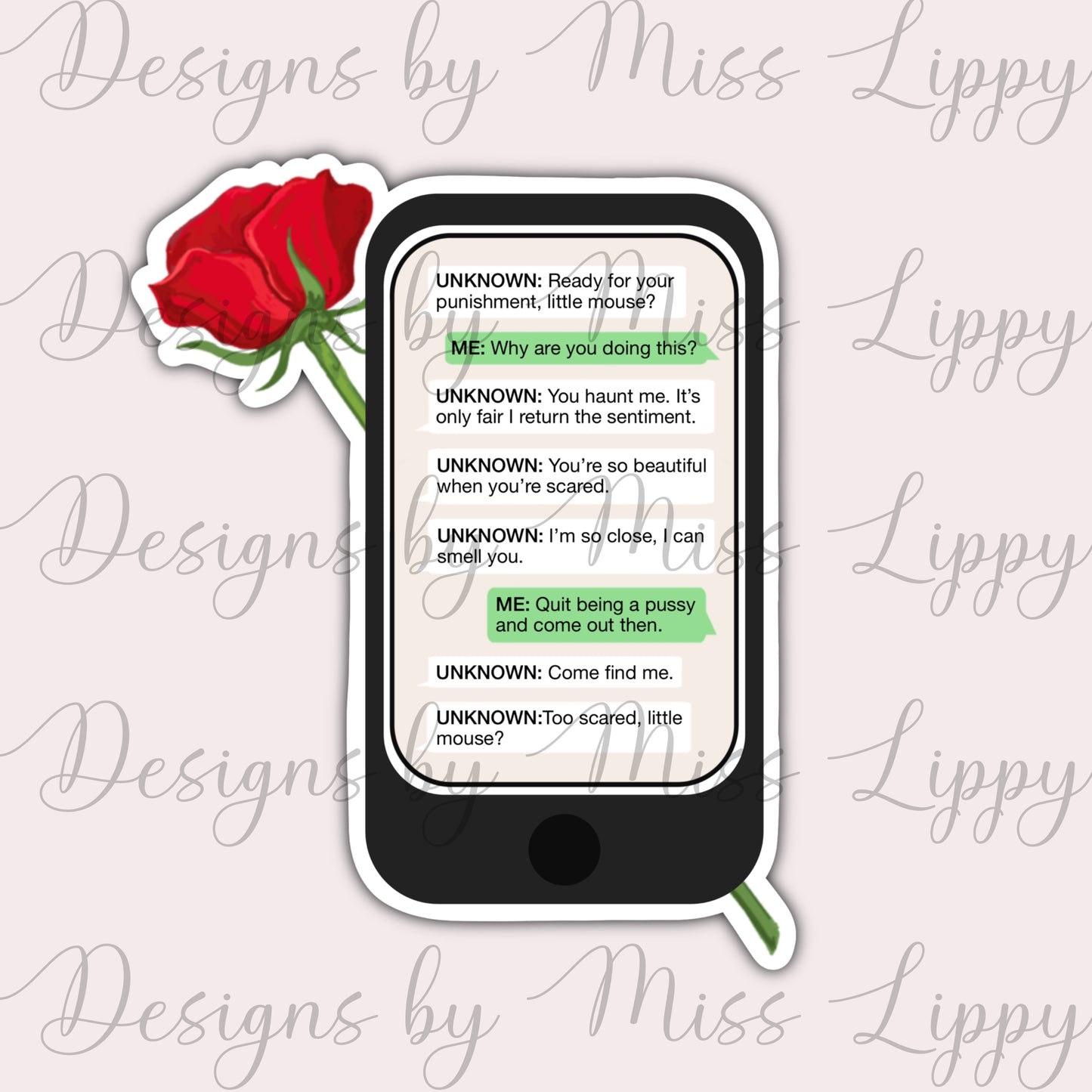 Haunting Adeline Book Sticker - Text Message Conversation