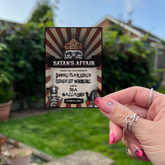 Haunting Adeline Book Sticker - Satan’s Affair Fun Fair Flyer Sticker