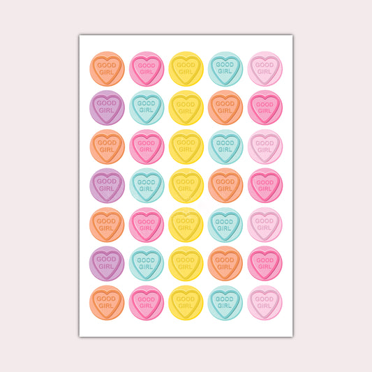 Adult Praise Sticker Sheet - Good Girl