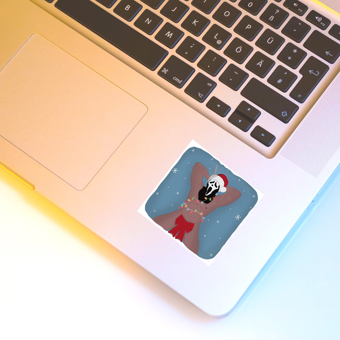 Ghostface Sticker - Wrapped up for Christmas!