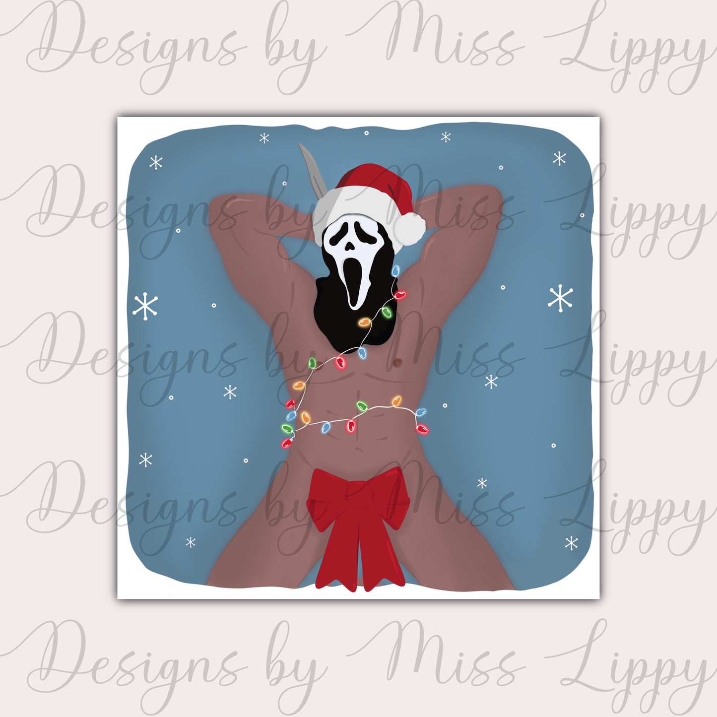 Ghostface Sticker - Wrapped up for Christmas!