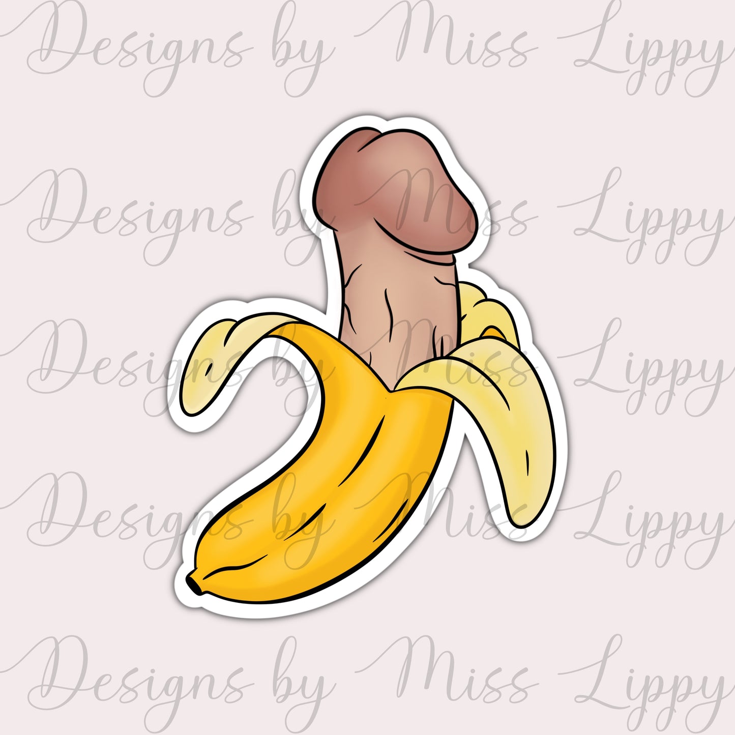 Banana Cock Sticker - Eat healthy!