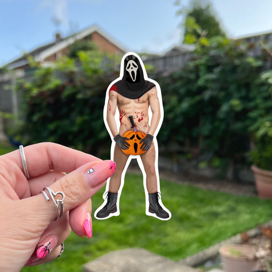 Ghostface Sticker - Halloween pumpkin