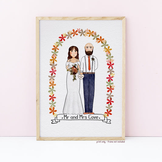 Custom Family Cartoon Drawing Illustration Service