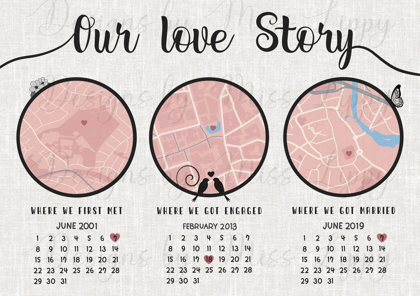 Personalised Where We Met Print