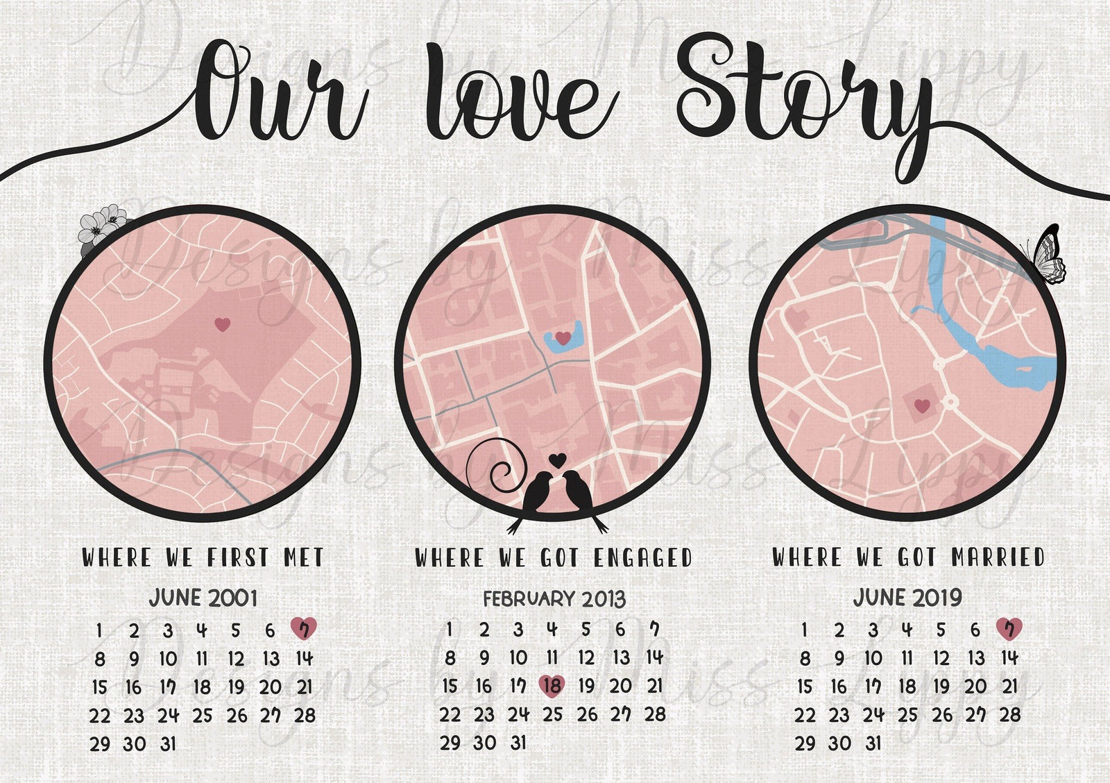Personalised Where We Met Print