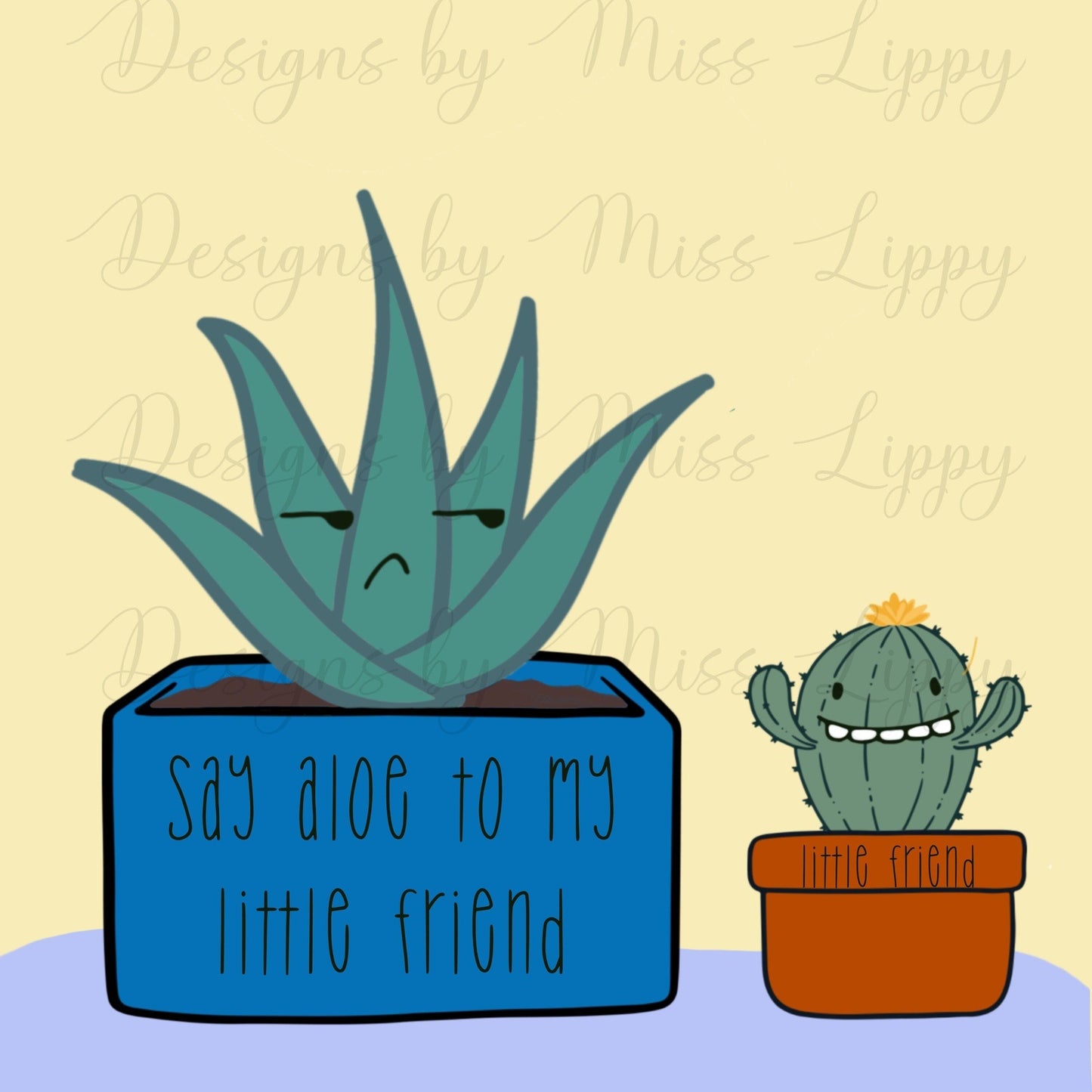 Funny Aloe Vera Digital Print