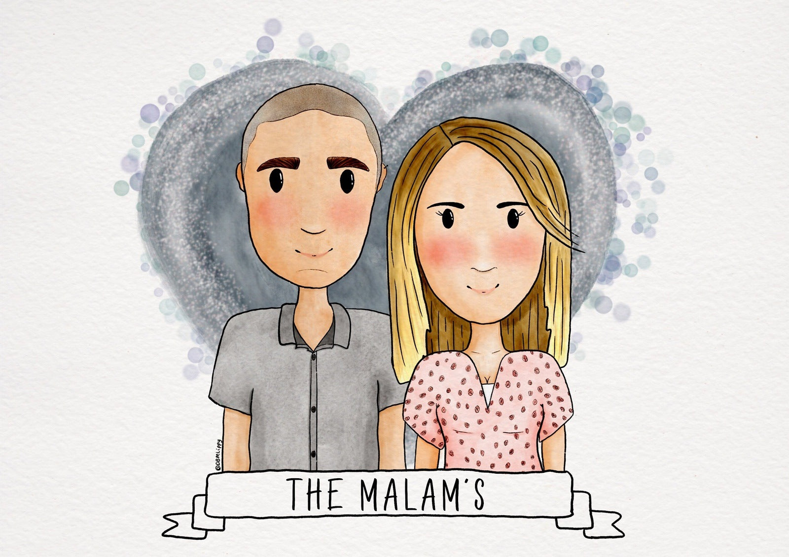 Custom Family Cartoon Drawing Illustration Service