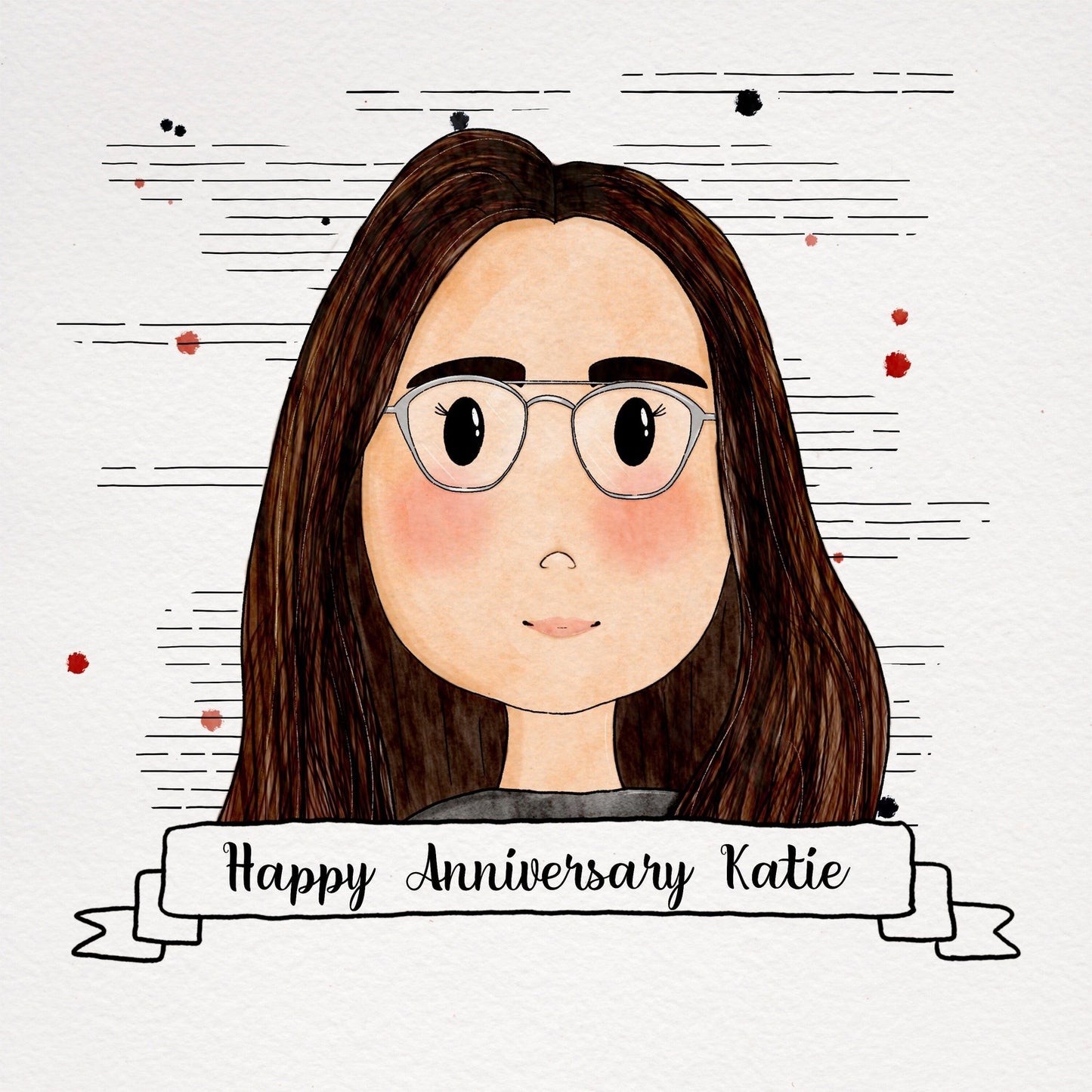Custom Family Cartoon Drawing Illustration Service