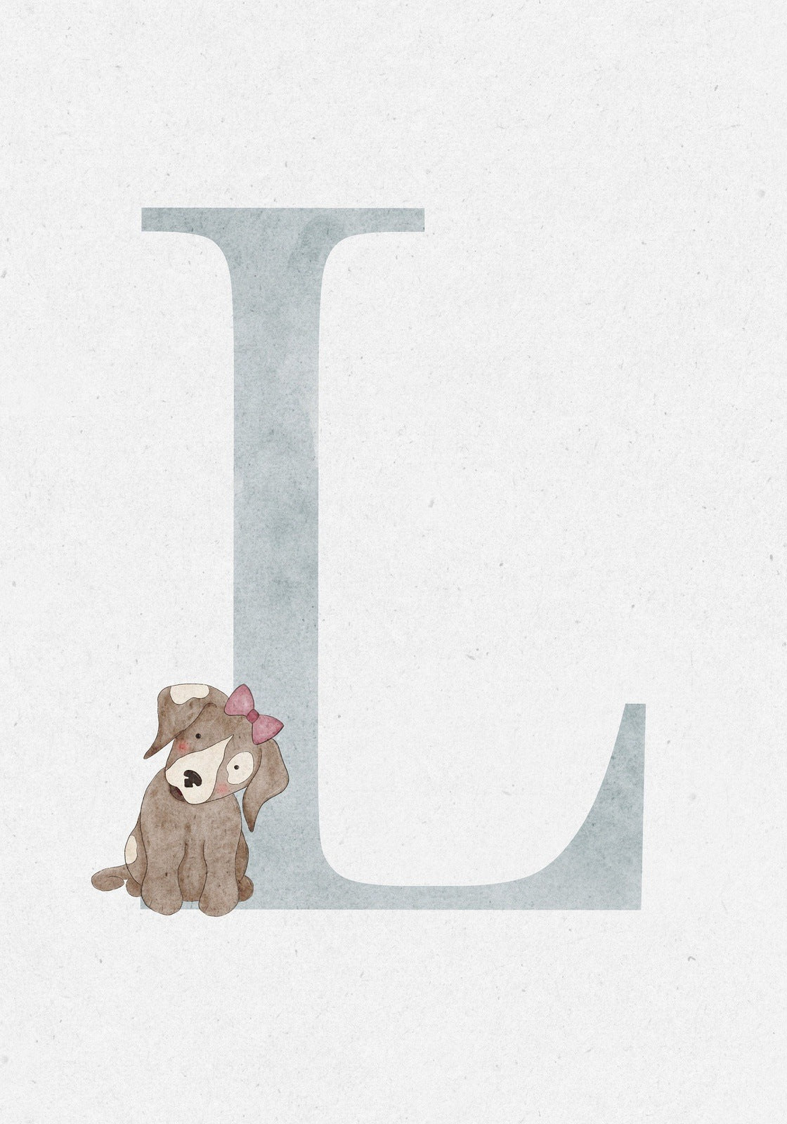 Dog Watercolour Initial Print