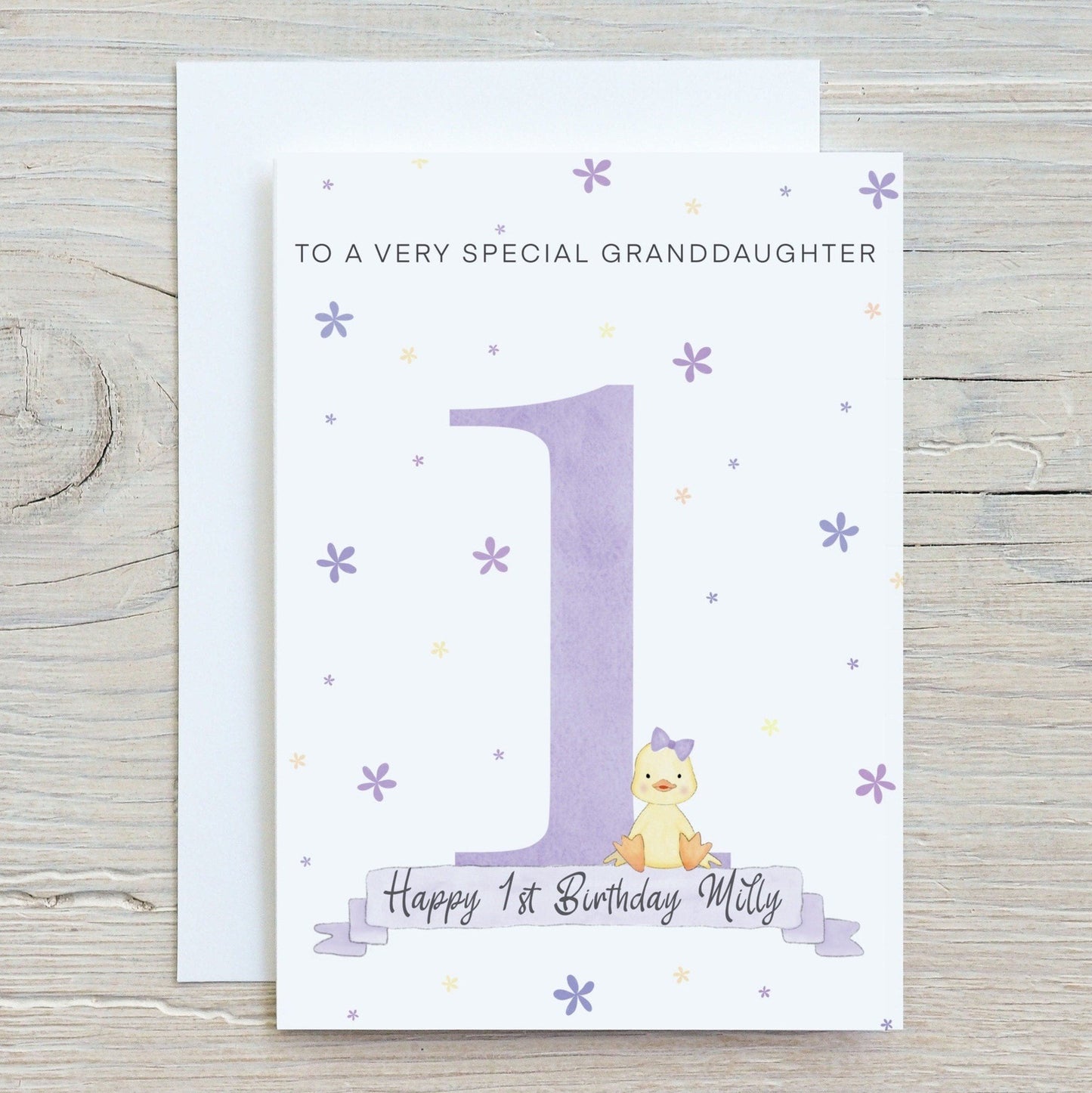 1st Birthday Duckling Card