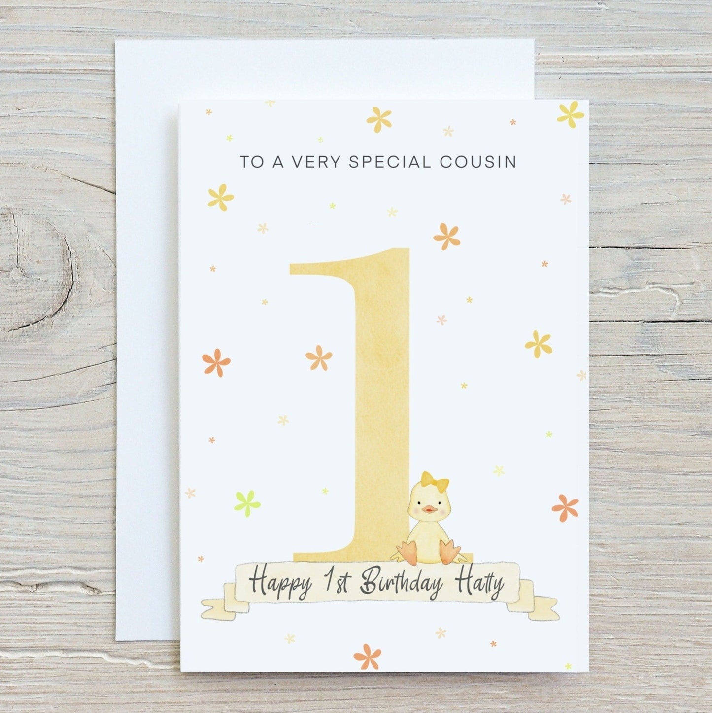 1st Birthday Duckling Card