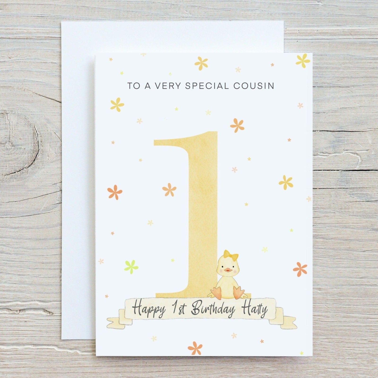 1st Birthday Duckling Card