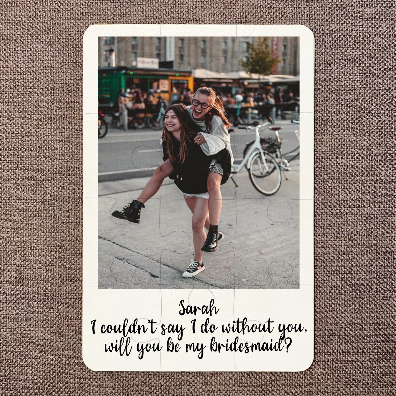 Polaroid Will you be by Bridesmaid? Jigsaw Photo Puzzle