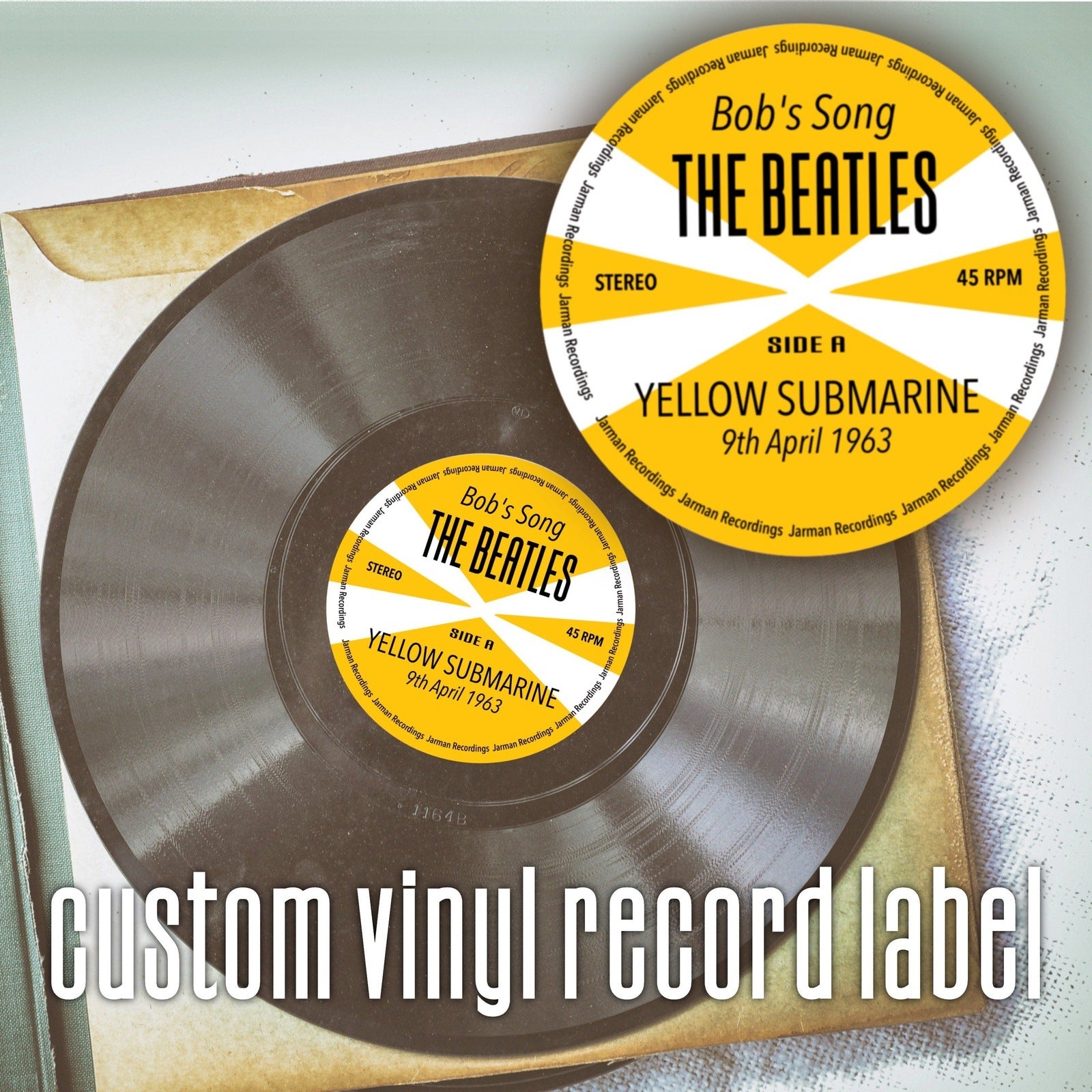 Custom Vinyl Record Labels Vinyl Record Color Splatter PSD Mockup Custom Vinyl Record Labels Vinyl Record Color Splatter PSD Mockup