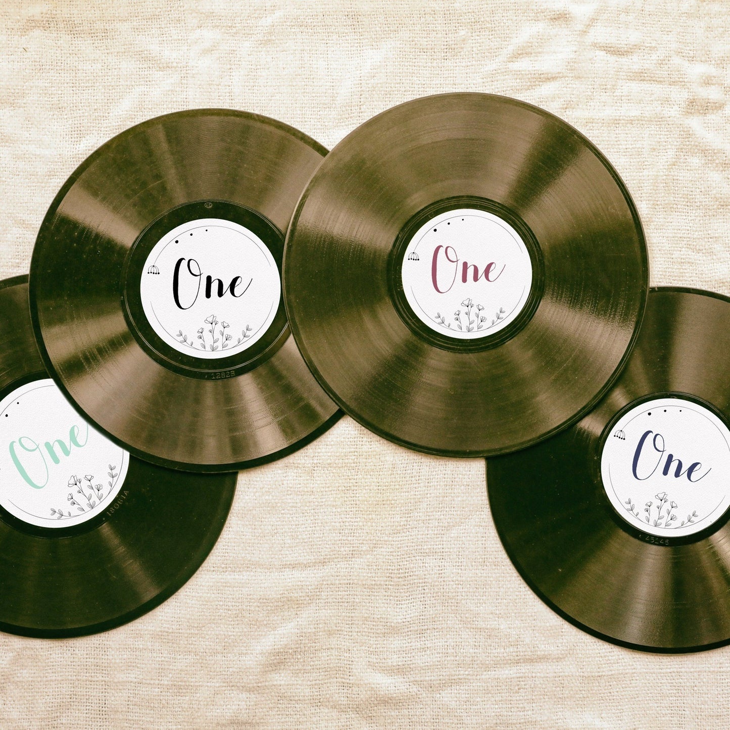 Custom Vinyl Record Label Table Numbers