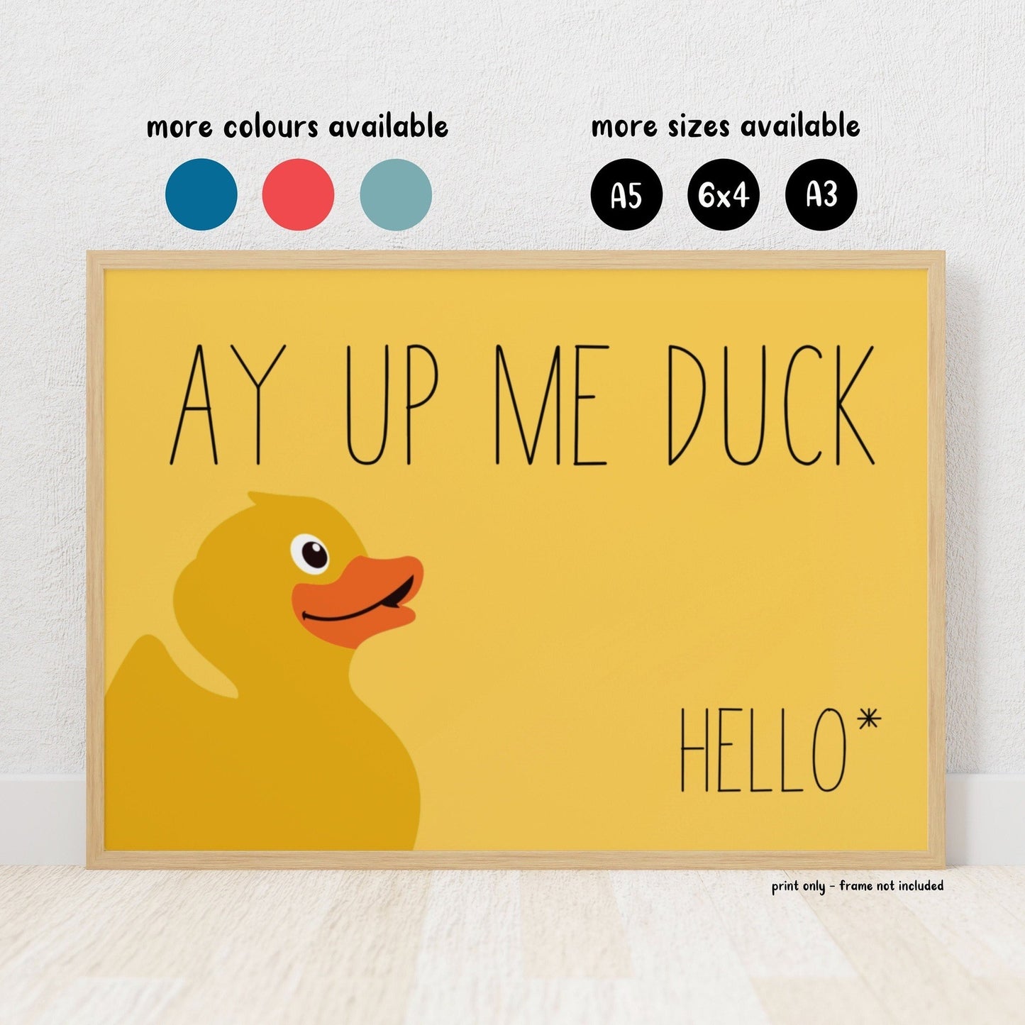Ay Up Me Duck Nottingham Slang Print