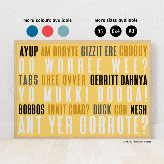 Nottingham Slang Dialect Print
