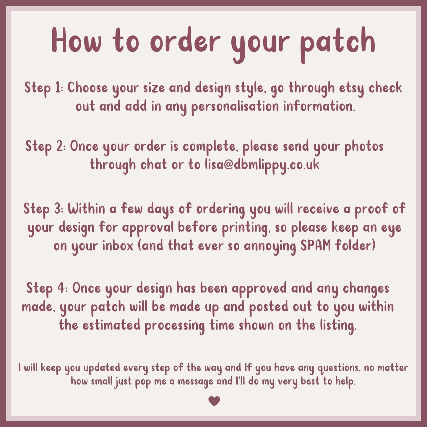 Personalised Photo or Text Tie Patch