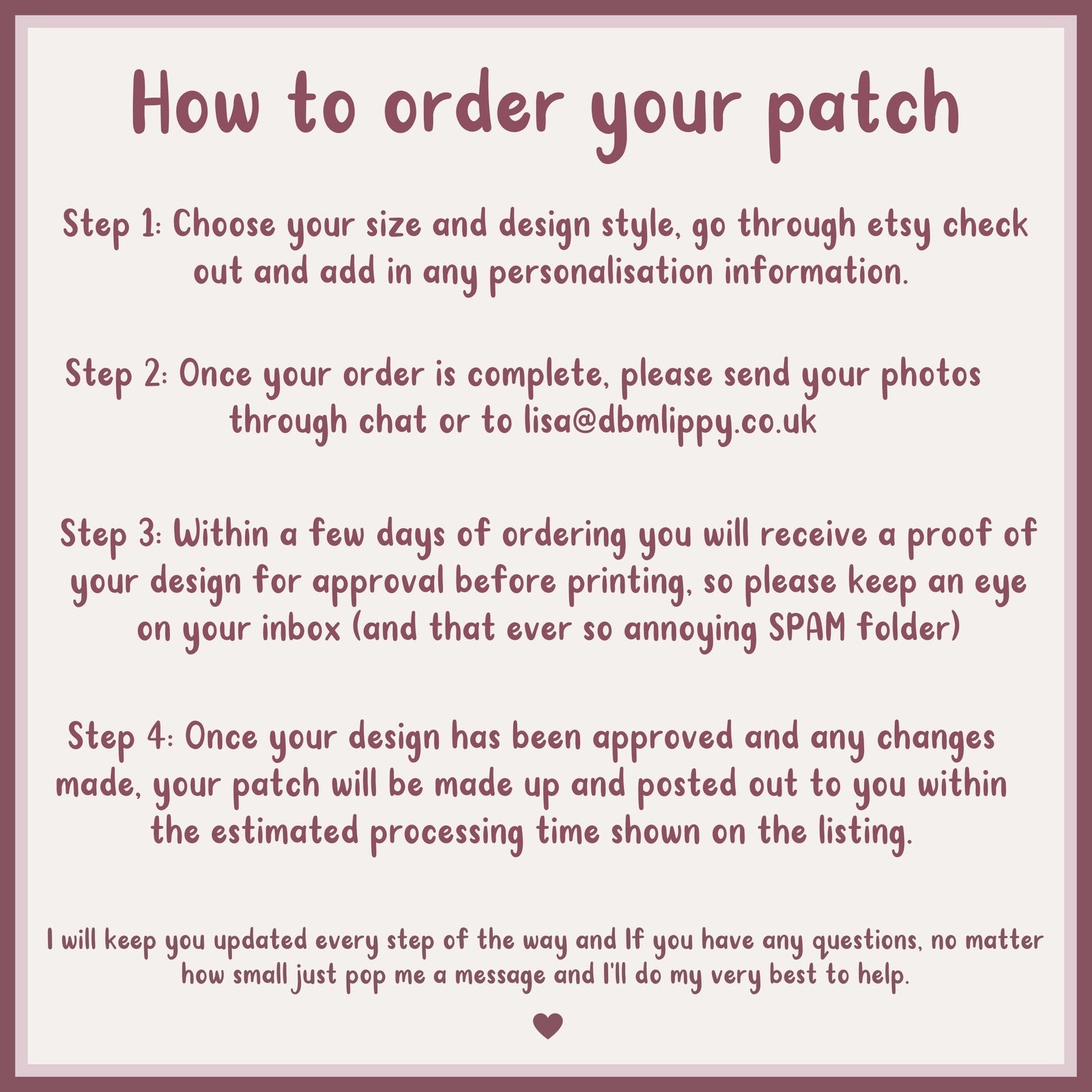 Personalised Photo or Text Tie Patch