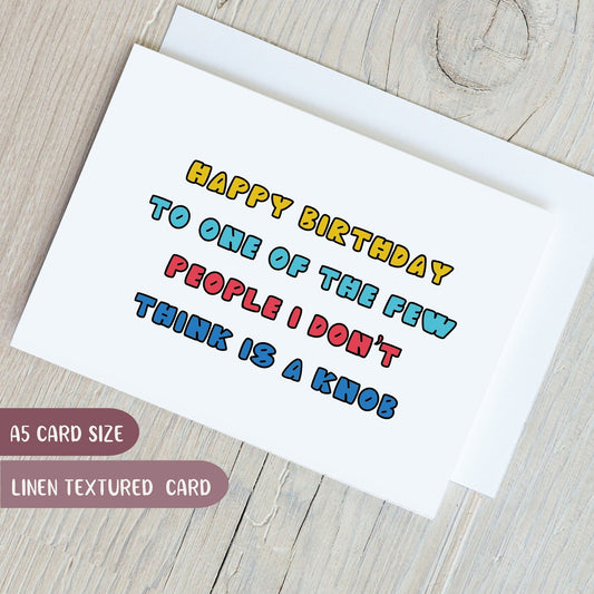 Funny Adult Knob Birthday Card