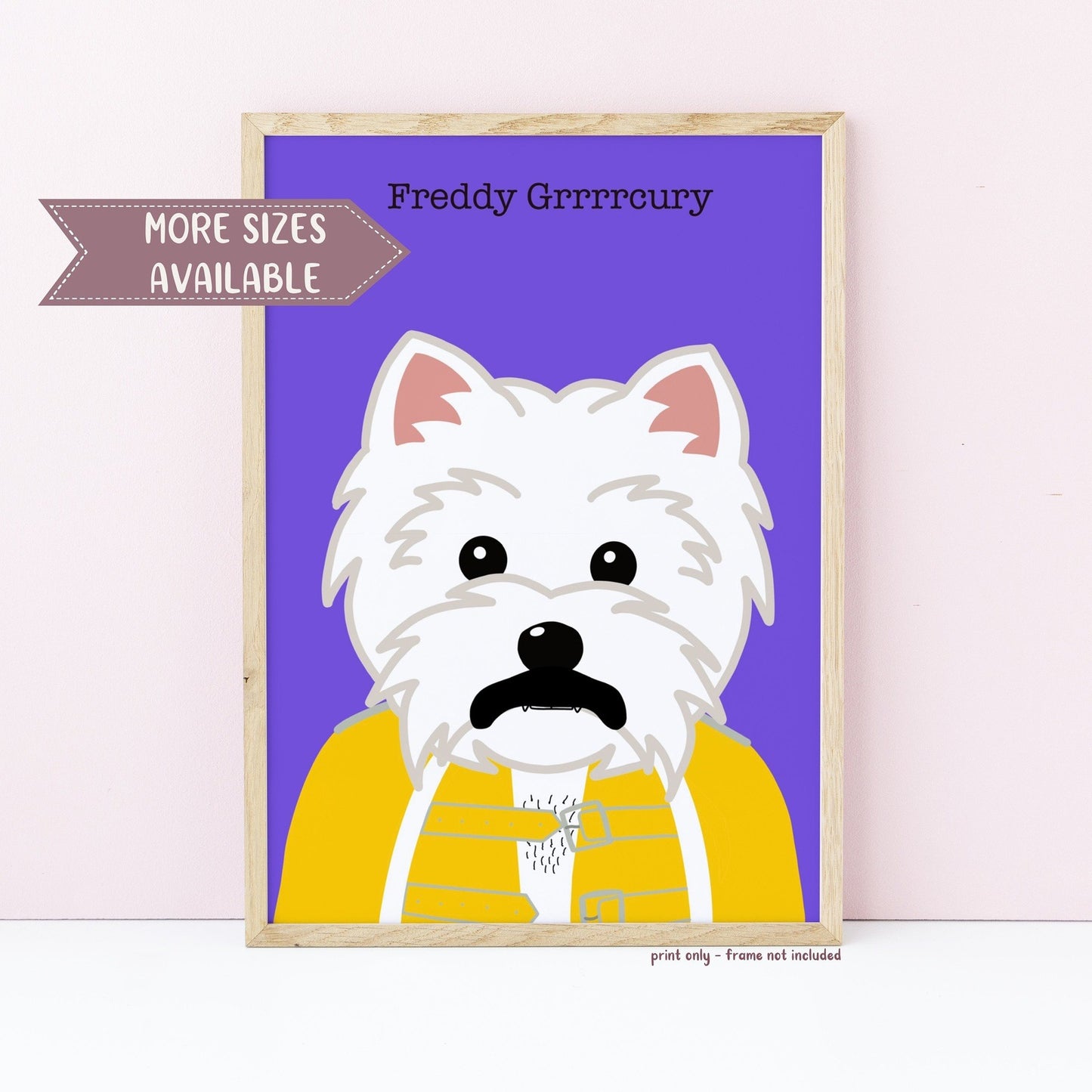Freddie Grrrrrrcury Wall Print