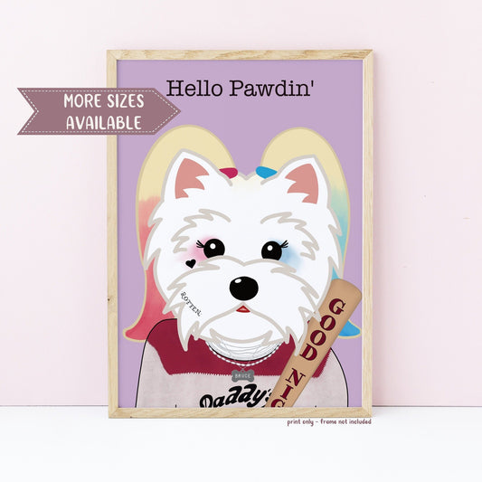 Hello Pawdin Wall Print