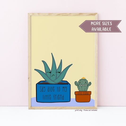 Funny Aloe Vera Digital Print