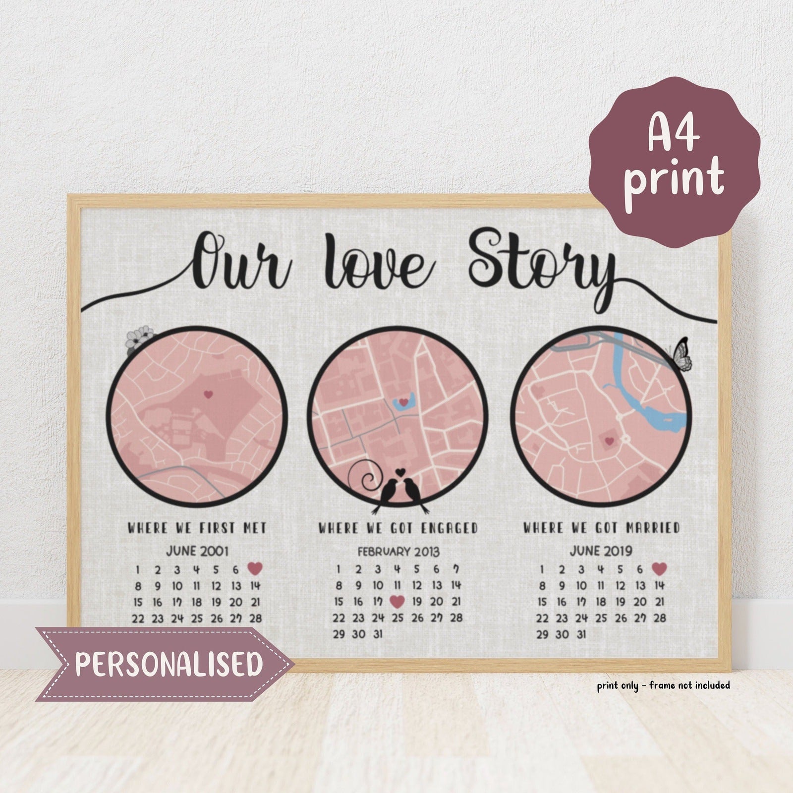 Personalised Where We Met Print