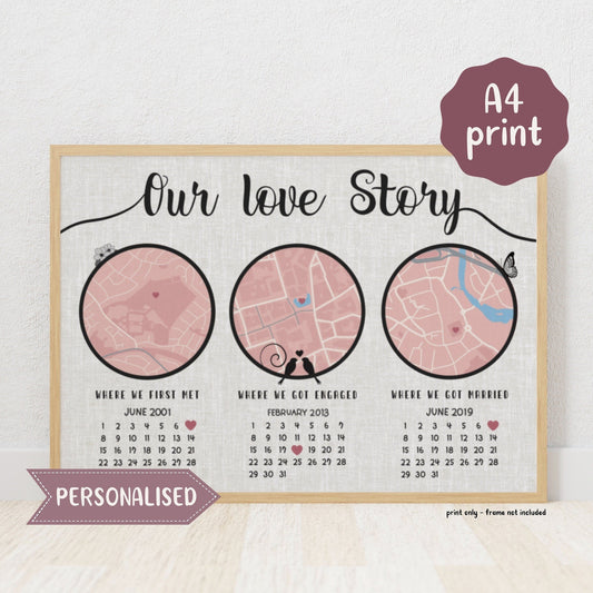 Personalised Where We Met Print