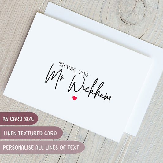 Teacher Thank you Card