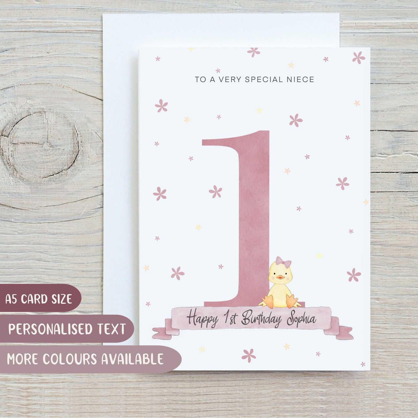 1st Birthday Duckling Card