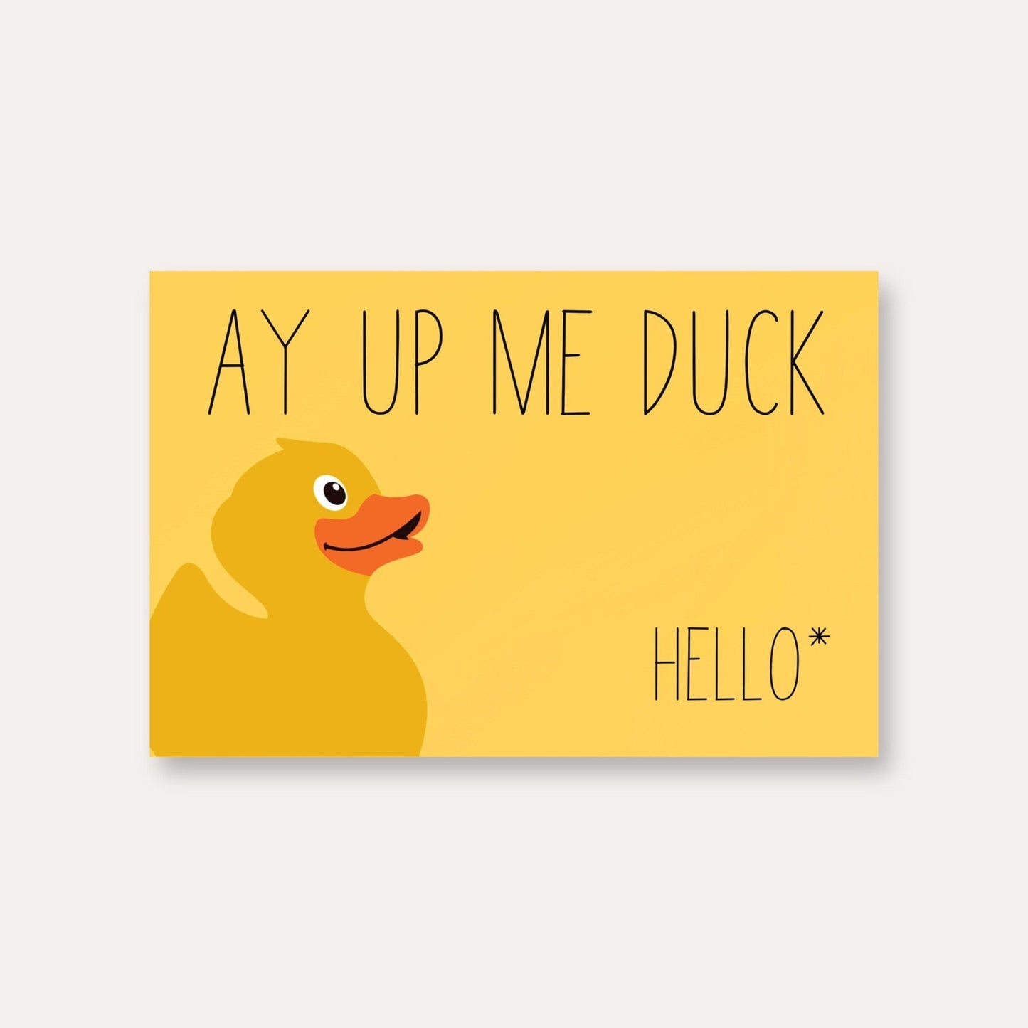 Ay Up Me Duck Nottingham Slang Print