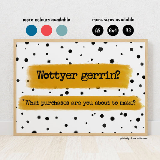 Nottingham Slang Dialect Print