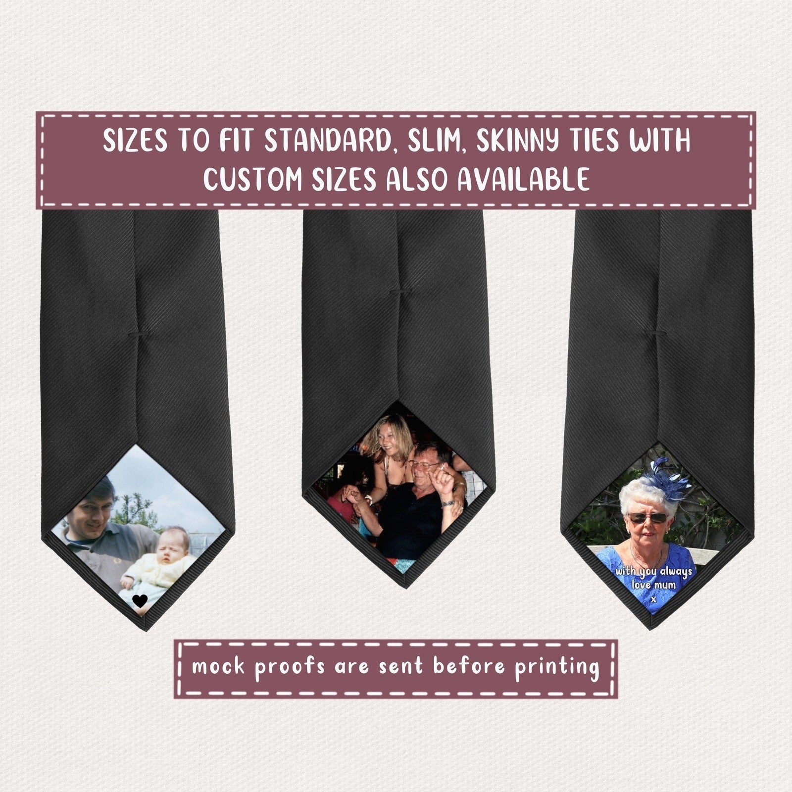Personalised Photo Tie Patch