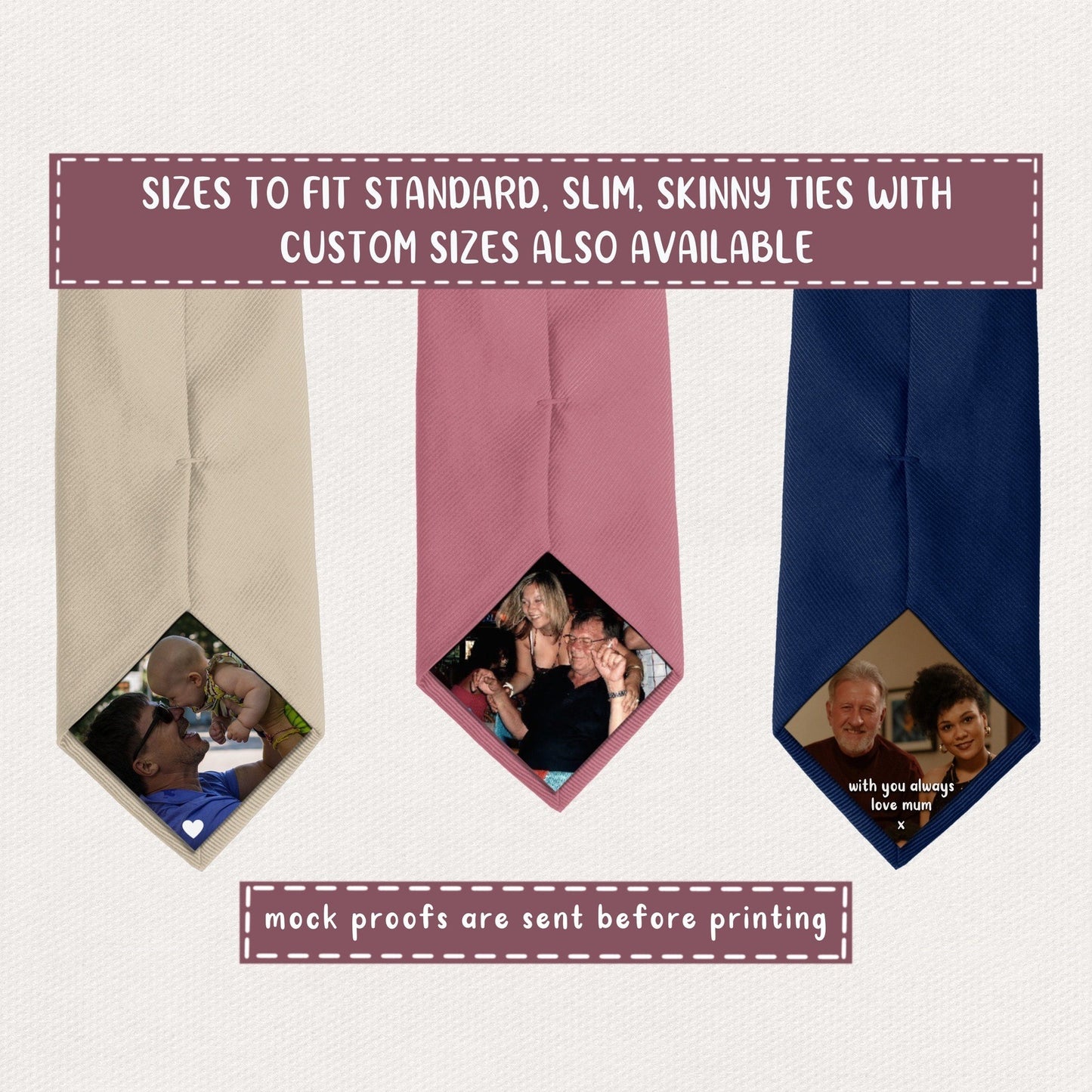 Personalised Photo or Text Tie Patch