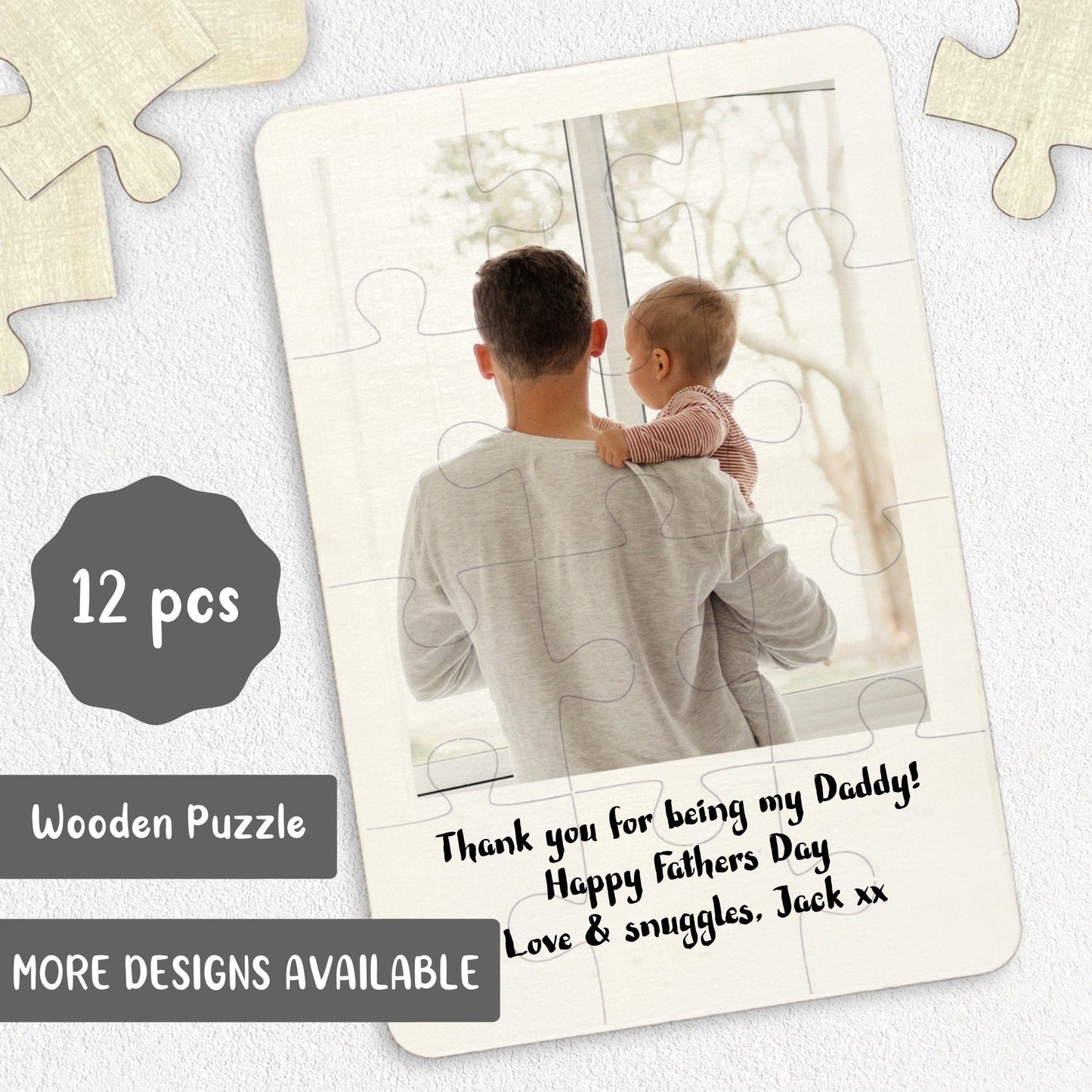 Fathers Day Wooden Jigsaw Puzzle