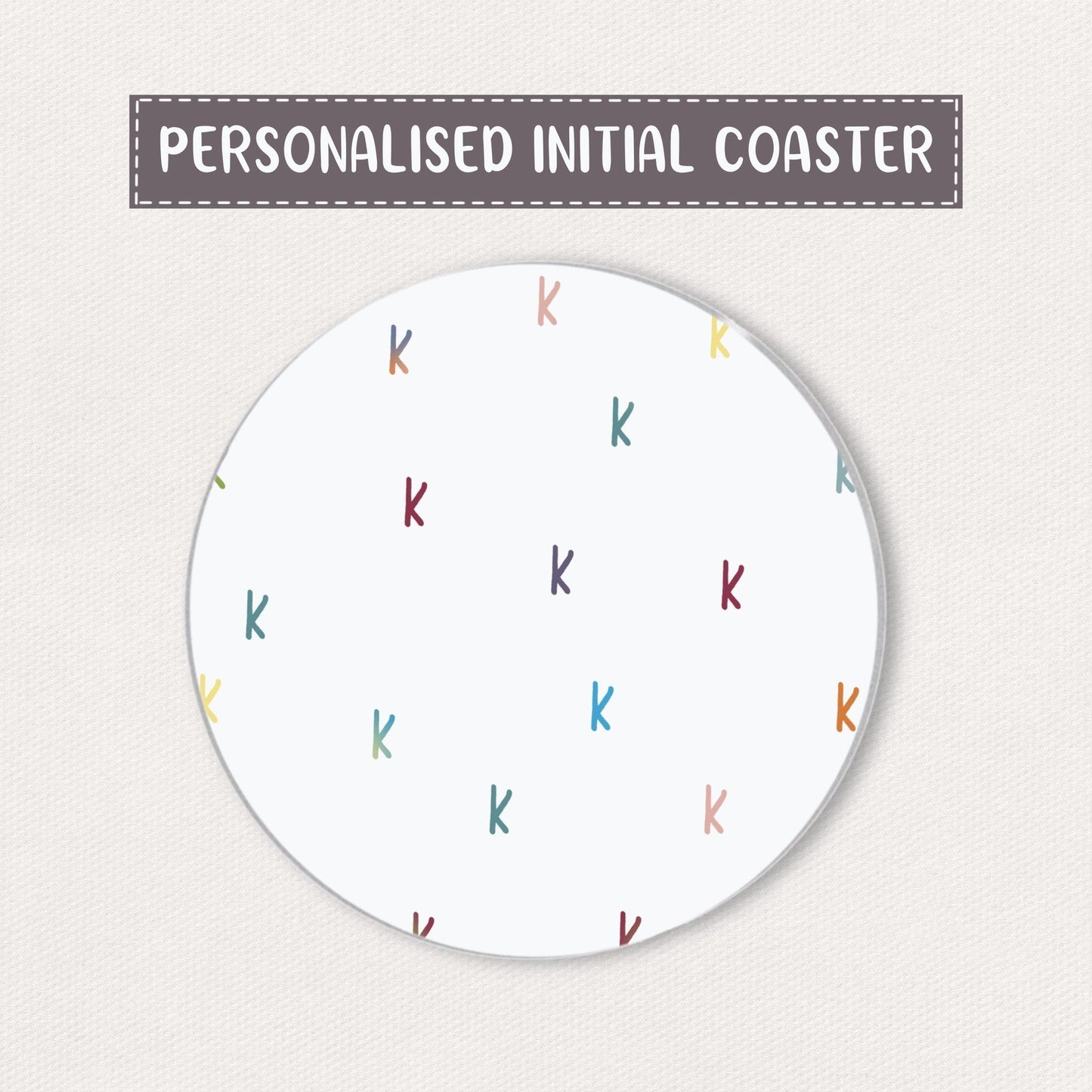 Personalised Initial Coaster
