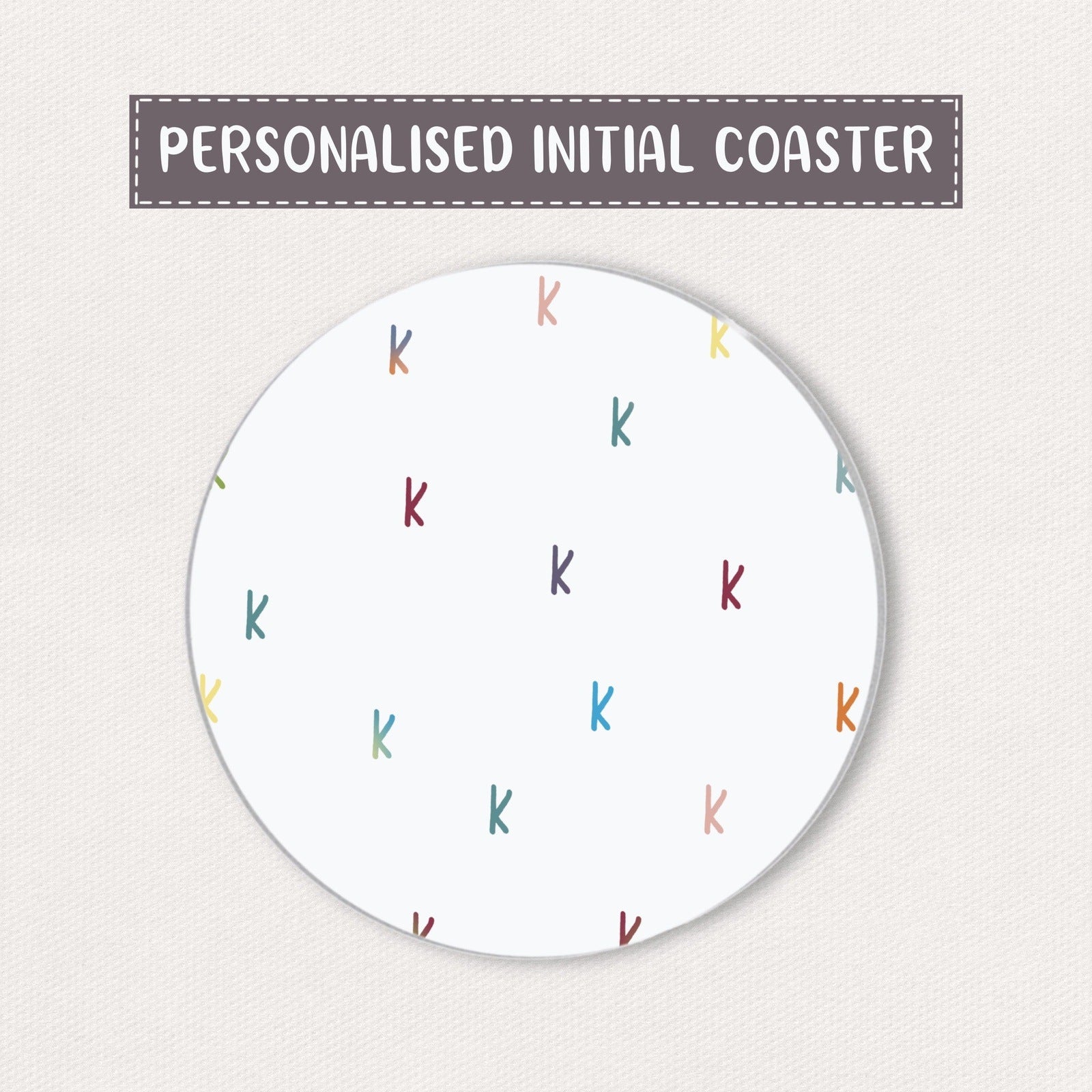 Personalised Initial Coaster