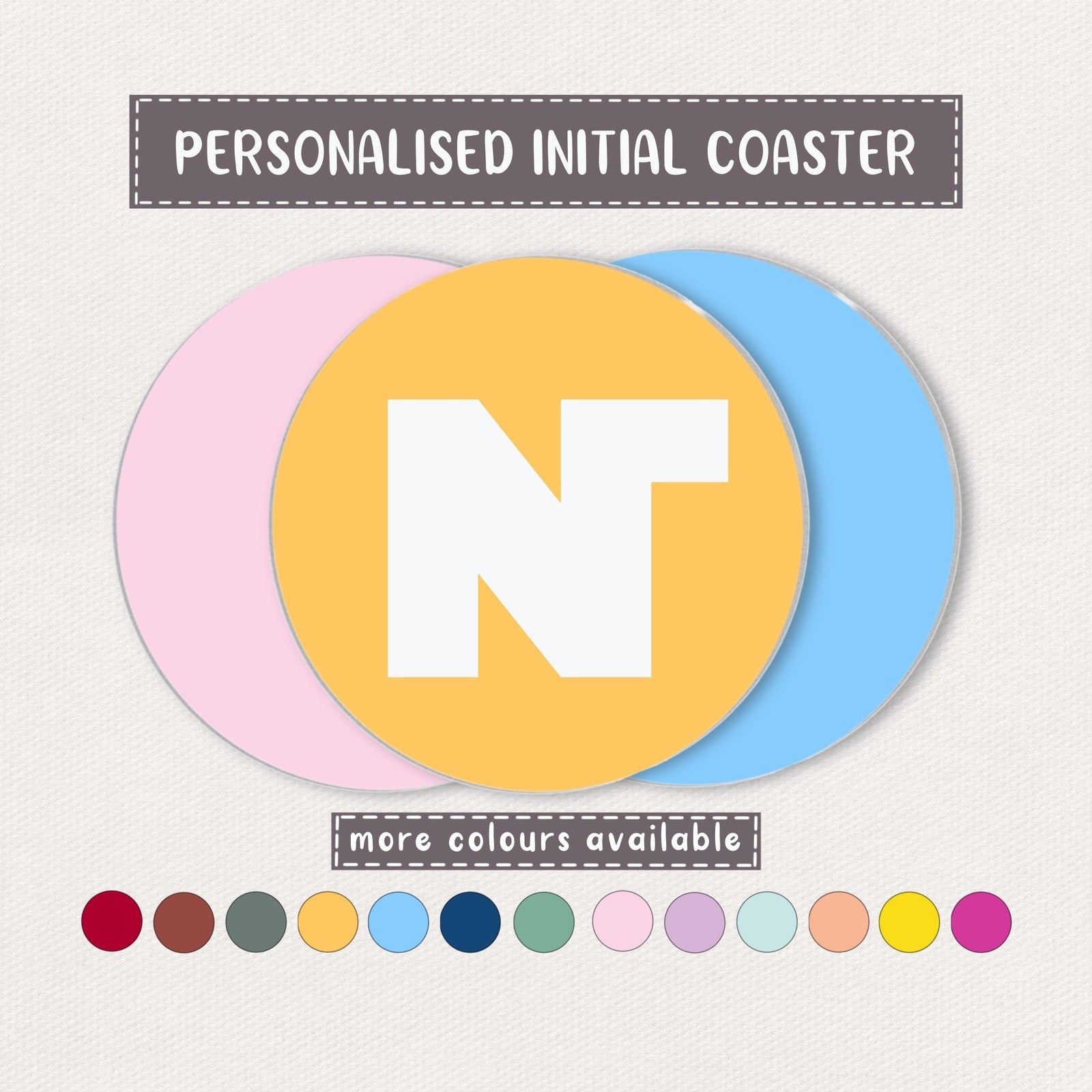 Personalised Initial Coaster