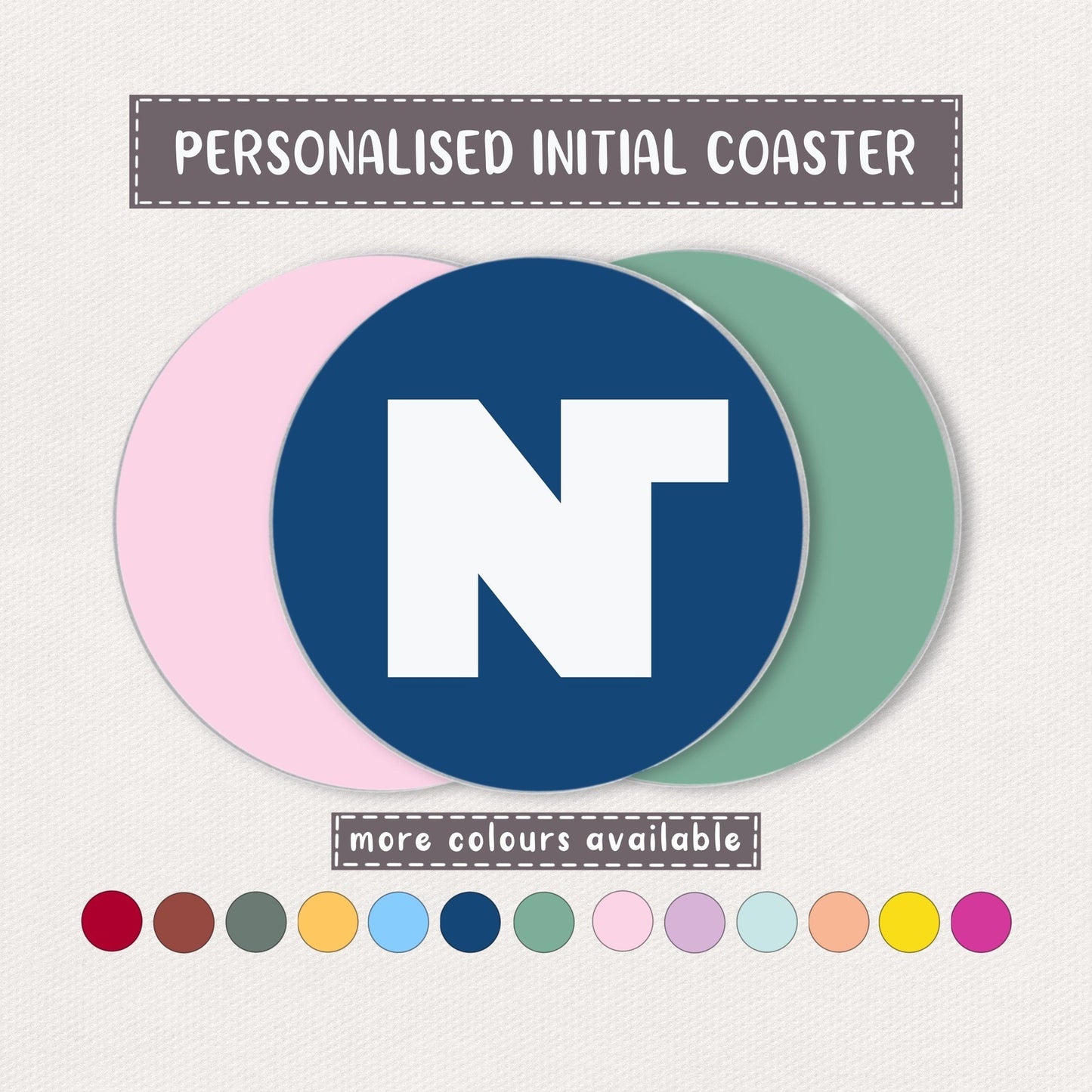 Personalised Initial Coaster