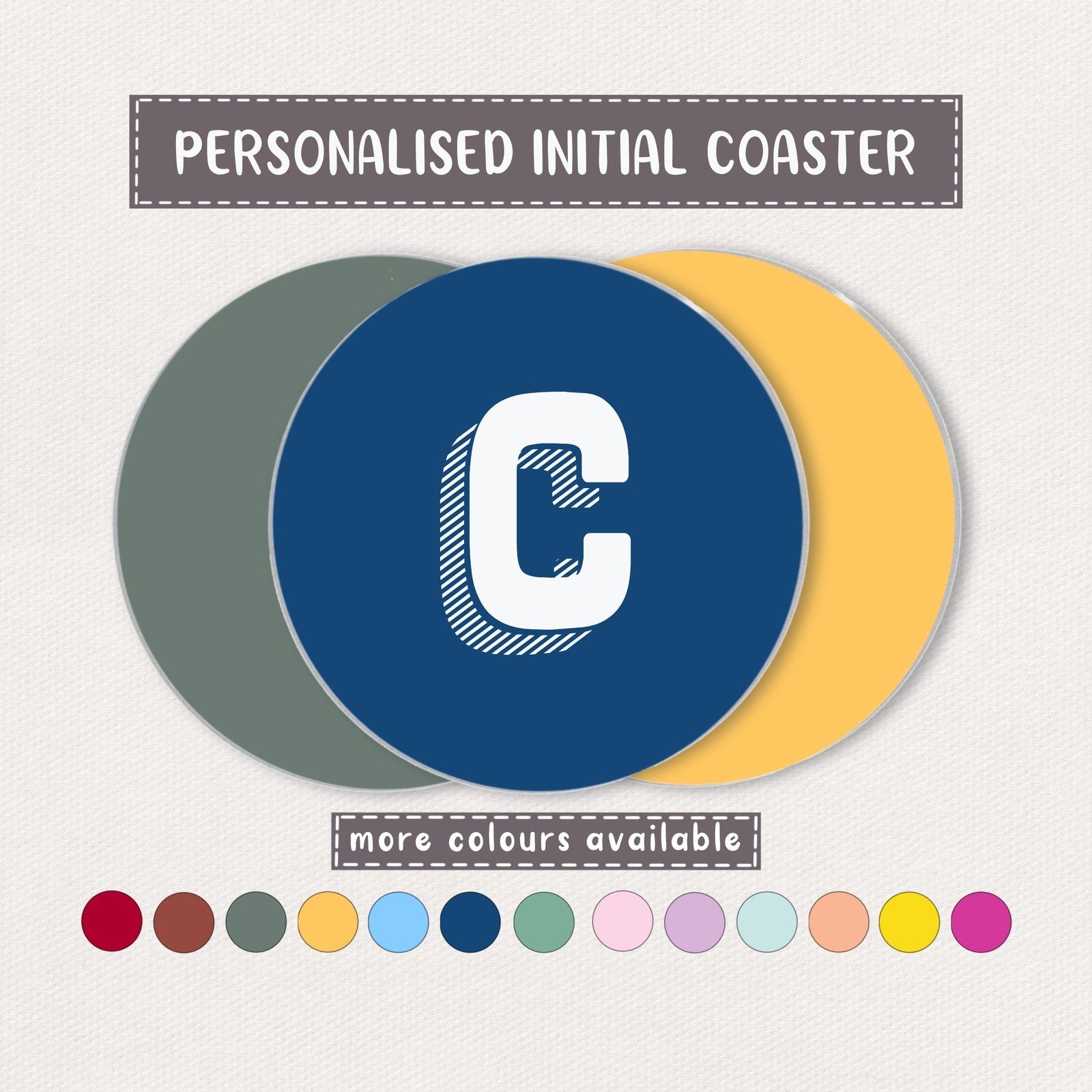 Personalised Initial Coaster