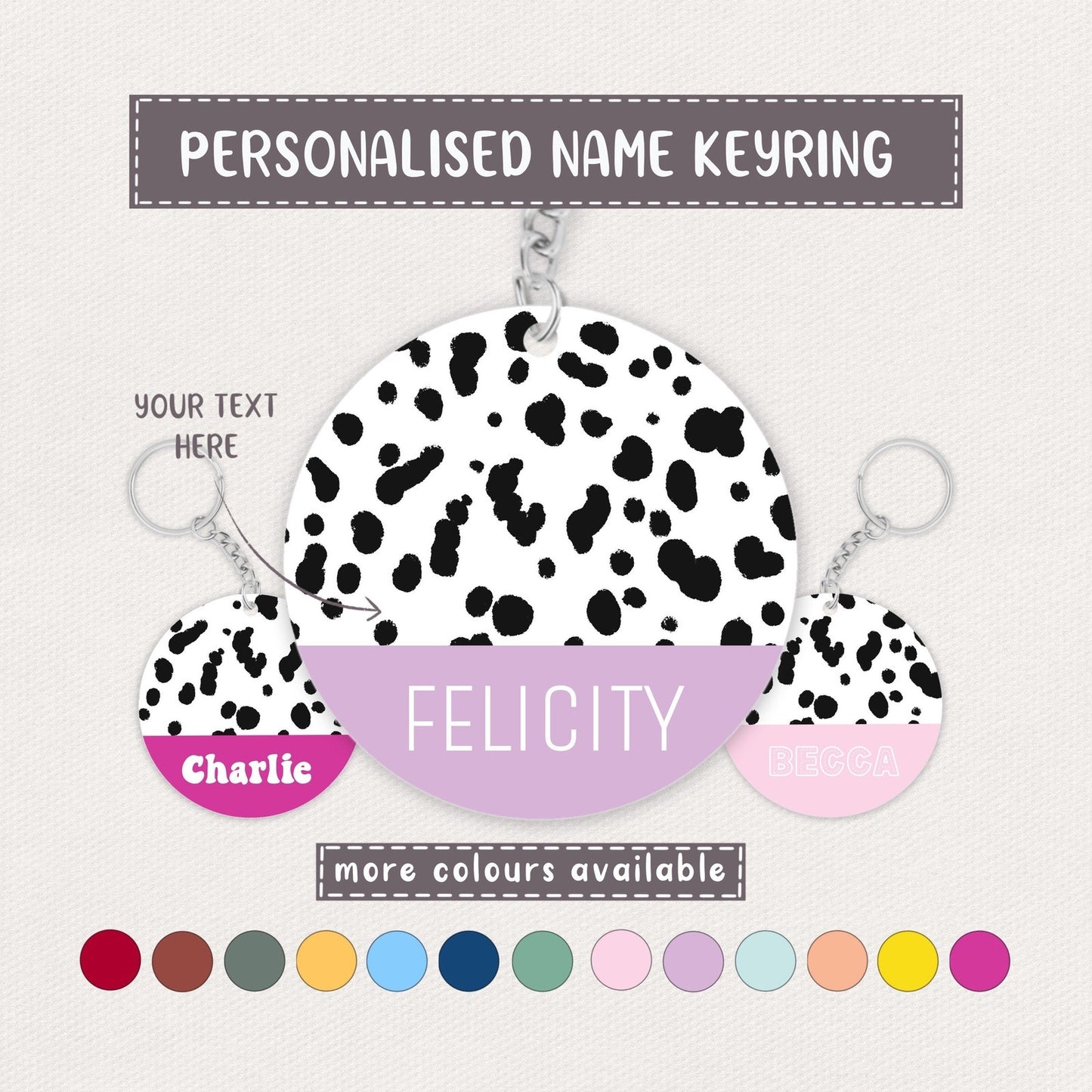 Personalised Name Keyring