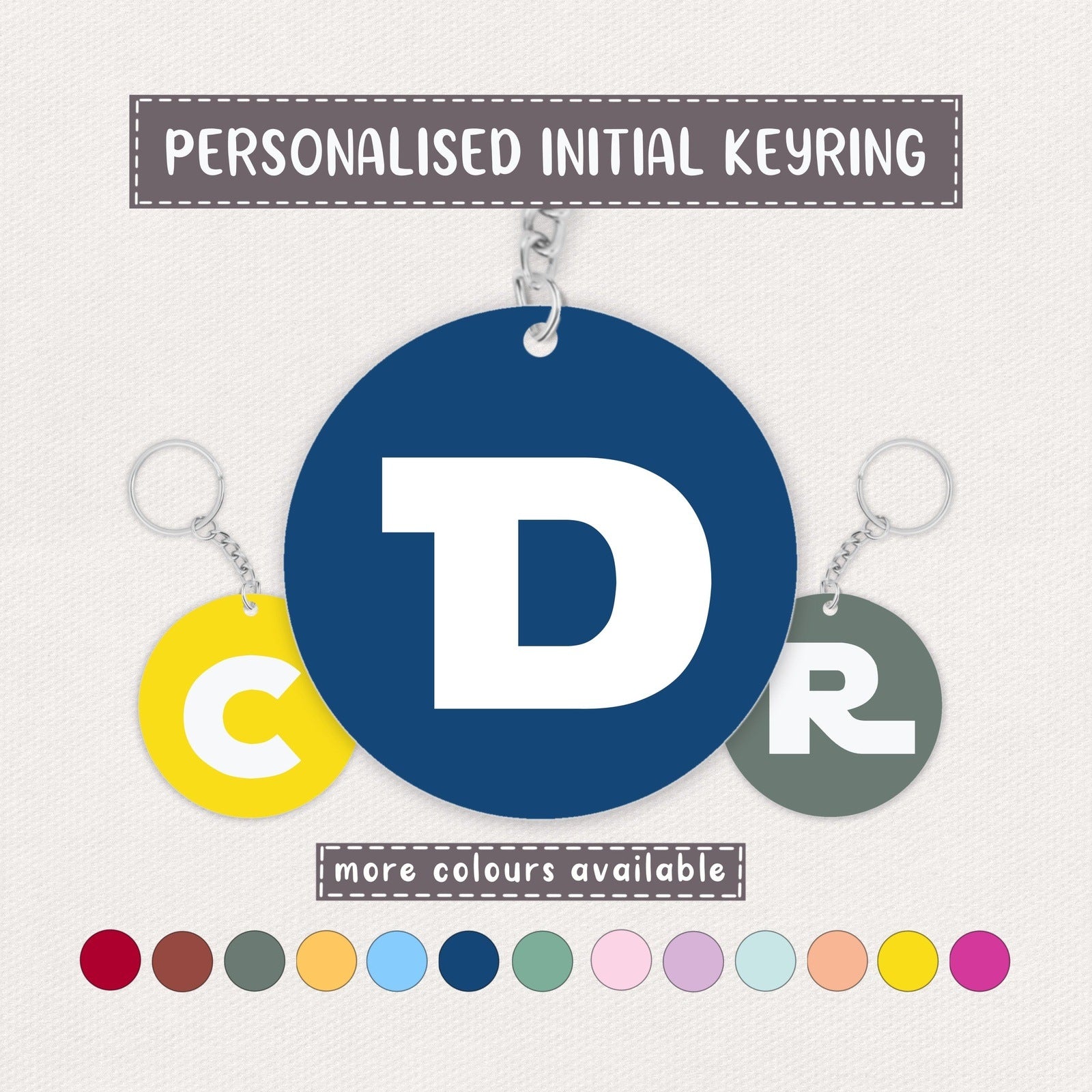Personalised Initial Keyring