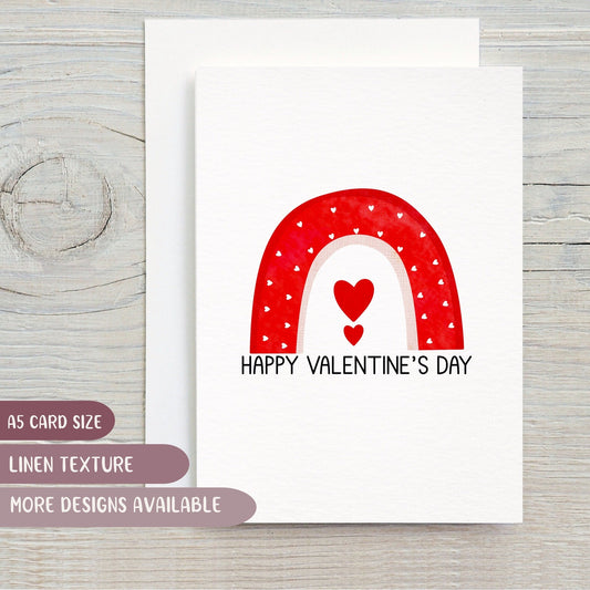 Rainbow Valentine’s Day Card