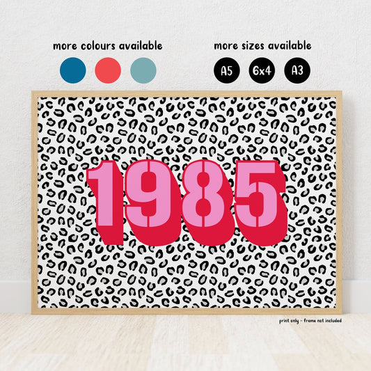 Personalised Year Wall Print