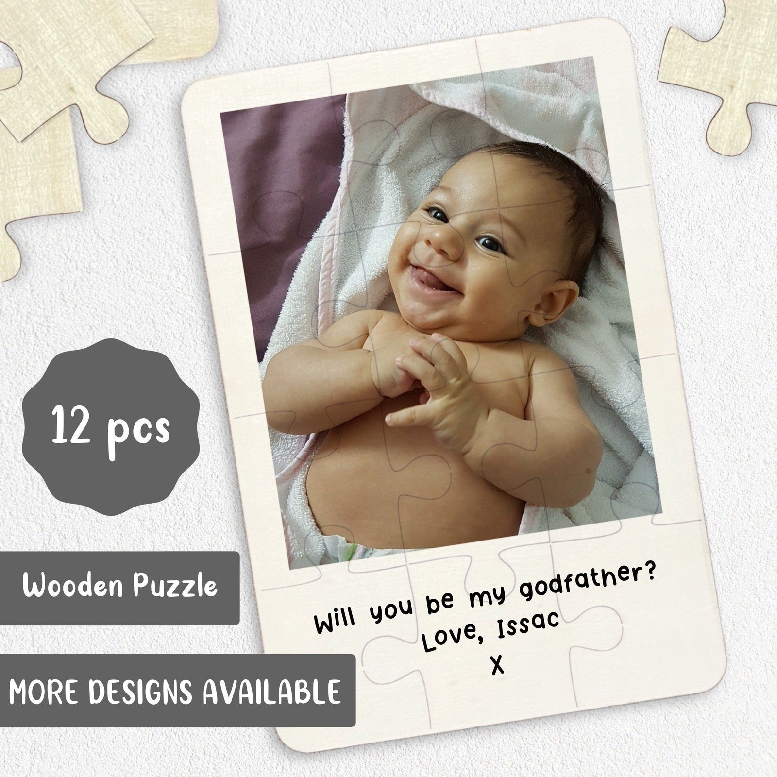 Will you be by Godfather? Wooden Jigsaw Puzzle