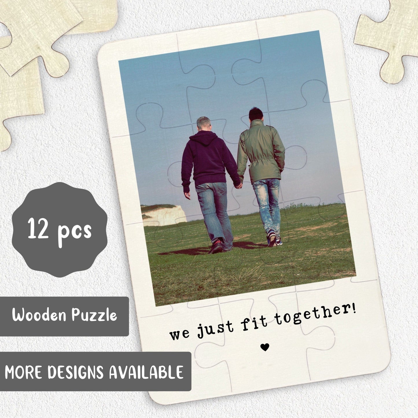 5 Year Wedding Anniversary Wooden Jigsaw Puzzle